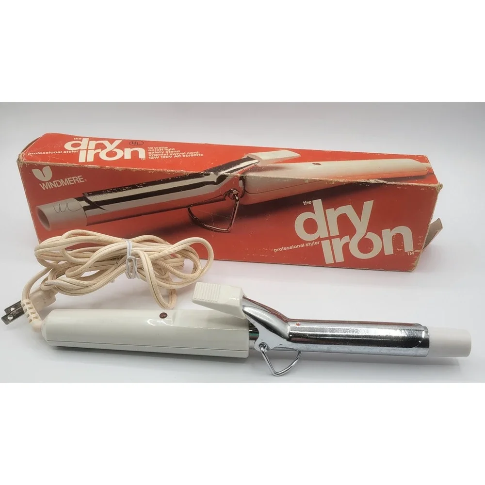 Windmere The Dry Iron Vintage Curling Iron Professional Styler Model 8850 White